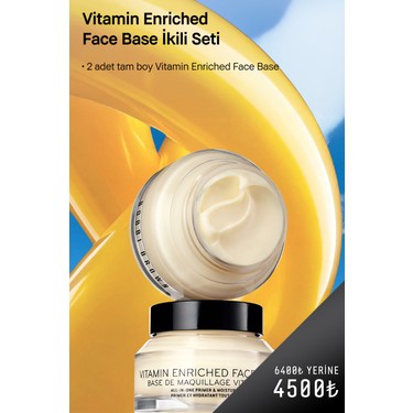パック・フェイスマスク BOBBI BROWN VITAMIN ENRICHED FACE BASE Bobbi Brown Vitamin Enriched Face Base İkili Set (50 ml x2) Fiyatı