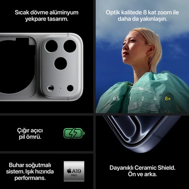 Apple iPhone 17 Pro 256 GB Gümüş Fiyatı - Taksit Seçenekleri