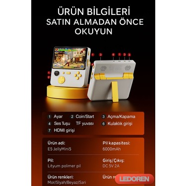 L'edoren Gamemt E5 Elde Taşınabilir Youtube Chrome Oyun Fiyatı