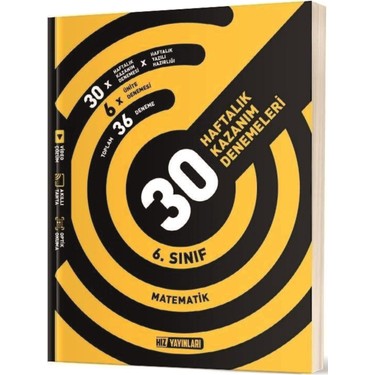 Hız Yayınları 6.Sınıf Matematik Haftalık Deneme Kitabı ve Fiyatı