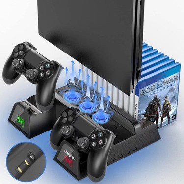 Ps4 Slim 3 Fanlı Soğutucu Stand + Çift Şarj Dock – TP4-882C Fiyatı