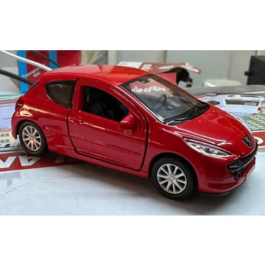 Oyuncak Metal Model Araba 1/36 Çek Bırak Peugeot 207 Kırmızı Fiyatı