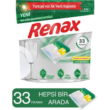 Renax Avantajlı Paket 3 Lü Set Bulaşık Makinesi Kapsülü 33 Fiyatı