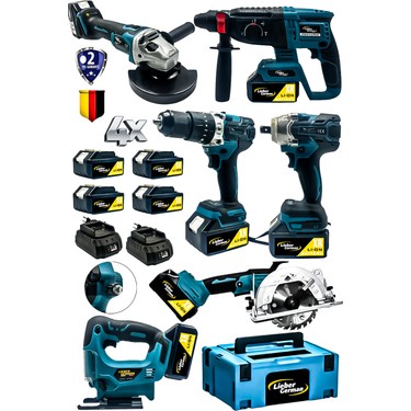 Lieber German 21V 6lı Makina Seti Hilti Somun Sıkma Taşlama Fiyatı