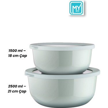 Ayza 2'li Yuvarlak Saklama Kabı Seti Mikrodalga ve Dondurucu Fiyatı