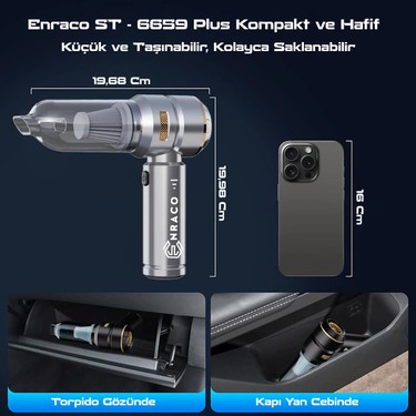 Enraco ST-6659 Plus 16000PA Güçlü Portatif Taşınabilir Fiyatı