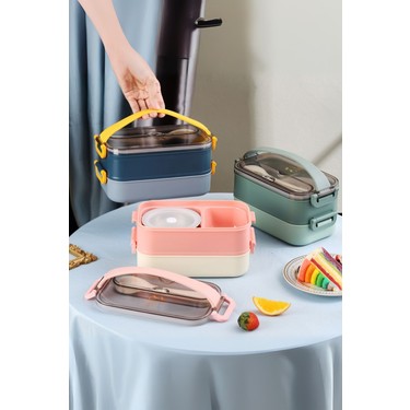 Vagonlife Içi Çelik 2 Katlı Saklama Kabı 1500 ml XC-465 Fiyatı