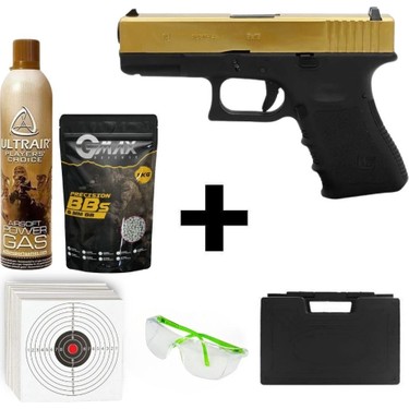 We Glock 19 Gen3 Titanium Gold + Green Gas + 1 kg Bb + Fiyatı
