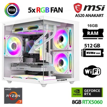 Xaser Sword X60 Eko Ryzen 7 5700X 16GB Ram 512GB M.2 NVMe Fiyatı