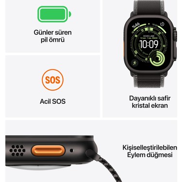 Apple Watch Ultra 3 Gps + Cellular, 49 mm Siyah Titanyum Fiyatı