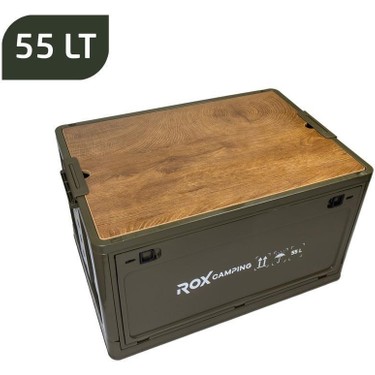 Rox Camping 0304 Katlanır Kamp Kutusu 55 Litre Yeşil PP Fiyatı