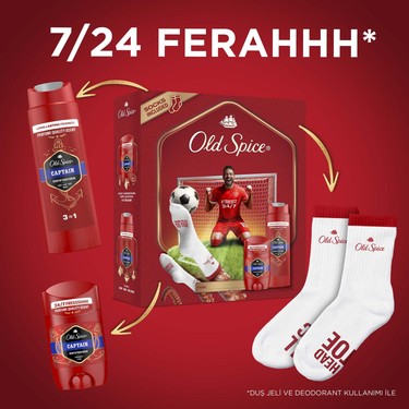Old Spice Footballer Hediye Seti: Captain Deodorant stick 50 Fiyatı