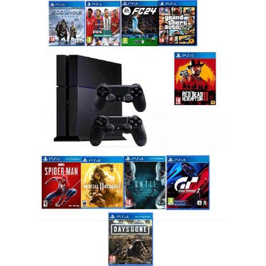 PlayStation4 - PlayStation4 1TB セット Sony 1 TB Fat Kasa Playstation 4 10 Oyunlu Gamepad ile Geniş Fiyatı