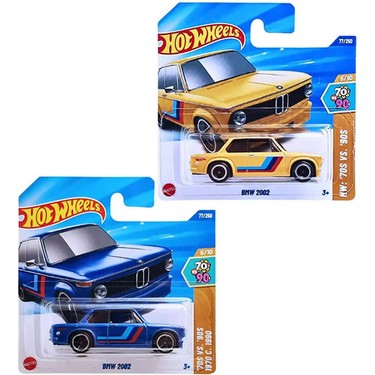 2 Araç Bmw Set - Hot Wheels Bmw 2002 - Sarı & Mavi (1/64) Fiyatı