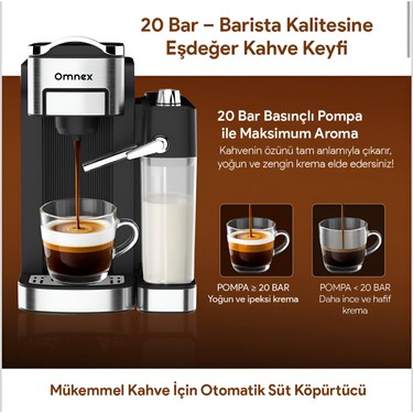 Ox-Pro2 Espresso Kahve Makinesi 20 Bar Kapsül & Öğütülmüş Fiyatı