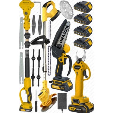 Alman 3 In 1 Set Akülü Çim Ot Biçme Şarjlı Ağaç Dal Kesme Fiyatı