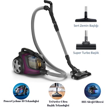 Philips 899 W, Powercyclone 10, Süper Turbo Fırça, Marathon Fiyatı
