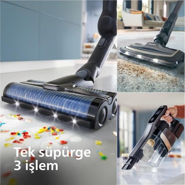 Philips Tek Süpürge 3 Işlem, Otomatik Temizlik, LED Işıklı Fiyatı