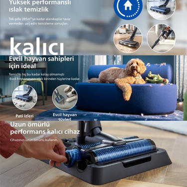Philips Tek Süpürge 3 Işlem, Otomatik Temizlik, LED Işıklı Fiyatı