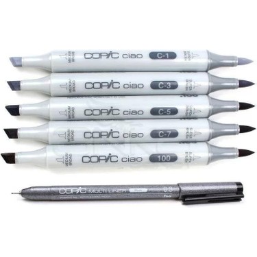 Copic Ciao Marker 5+1 Set Grey Tones Fiyatı - Taksit Seçenekleri
