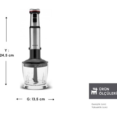 Karaca Inox Quick Mix Hız Ayarlı 1300W El Blender Set - Fiyatı