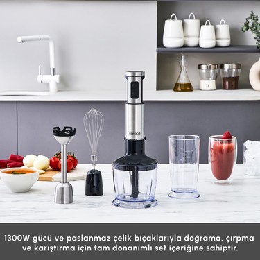 Karaca Inox Quick Mix Hız Ayarlı 1300W El Blender Set - Fiyatı