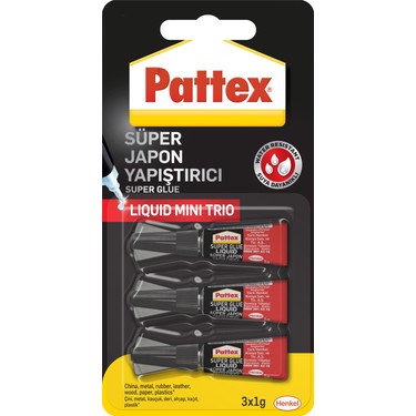 Pattex 3 Adet Mini Yapıştırıcı 3 x 1 gr Suya Dayanıklı Hızlı Fiyatı