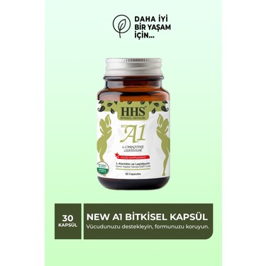 hhs a1 l carnitine lepidium 30 kapsül HHS A+1 L-Carnitine Lepidium Bitkisel 30 Kapsül Fiyatı main image 1