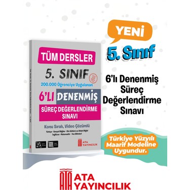 Ata Yayıncılık 5. Sınıf Tüm Dersler Denenmiş 6'lı Süreç Kitabı