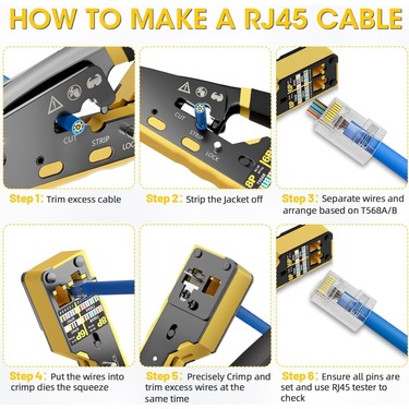 Derwell Yeni Nesil Ez RJ45 8p8c Ağ Crimper Geçişli Çok Fiyatı