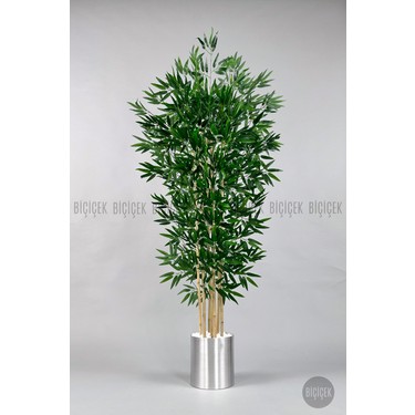 Biçiçek Yapay Bambu Ağacı 180CM Metal Saksıda Yoğun Fiyatı
