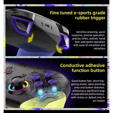 【りんごさん専用】Switch Nintendo Switch Switch Ns Pro Controller Uyumlu Rgb Işıklı Gamepad – Pc / Fiyatı