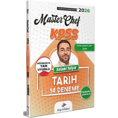 Dizgi Kitap 2026 KPSS Tarih Masterchef 14 Deneme Çözümlü Kitabı