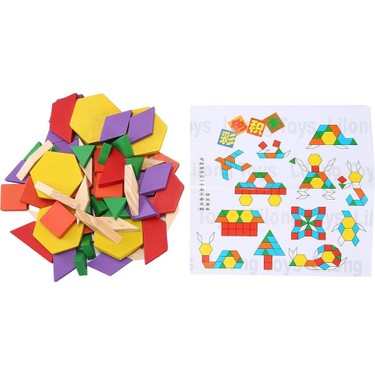 Trend 125 Parça Ahşap Eğitici Tangram Puzzle Blok Seti Fiyatı