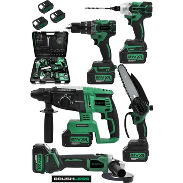 5点セット Jetvolt 21V 2.0AH Kömürsüz Darbeli 5'li Set Şarjlı Hilti + Fiyatı