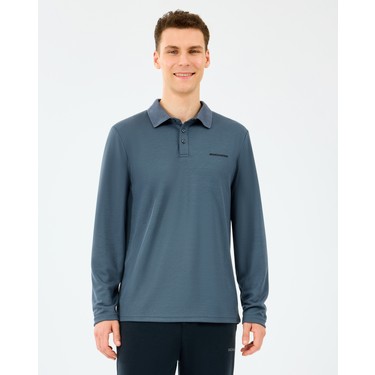 Skechers M Long Slv Polo Erkek Gri Polo Yaka Tshirt Fiyatı