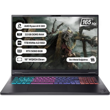 Acer Nitro 18 NH.QYHEY.001-32 Ryzen Aı 9 365 32GB 1tb SSD Fiyatı