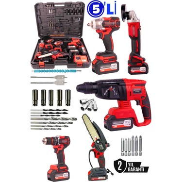 Akülü 5'li Set Kırıcı Delici Hilti Taşlama Somun Sıkma Fiyatı