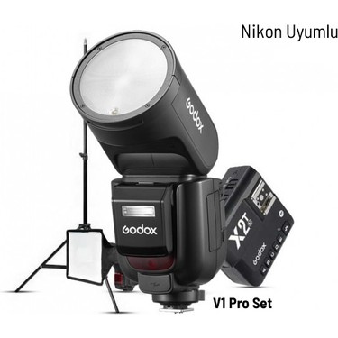 Freelance　pro v1 pov1x セット Godox V1 Pro Nikon Flaş Full Set (Flaş, X2 Tetikleyici, Fiyatı