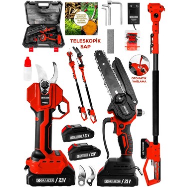 K 21 Vf Platinum 2 Akülü Kömürsüz Şarjlı Ağaç Dal Kesme Fiyatı