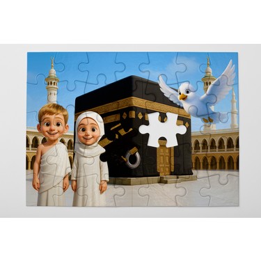 54 Parça Kabe Mescidi Haram Jigsaw Yapboz Puzzle Islami Dini Fiyatı