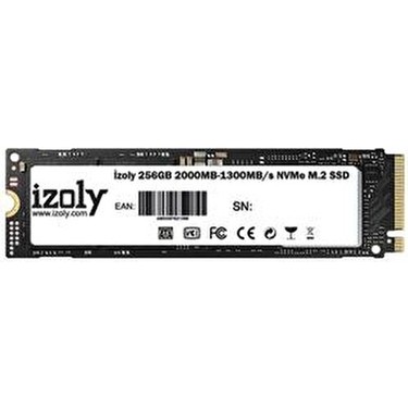 İzoly 256GB NVMe M.2 SSD 2000 MB/s Okuma 1300 MB/s Yazma Fiyatı