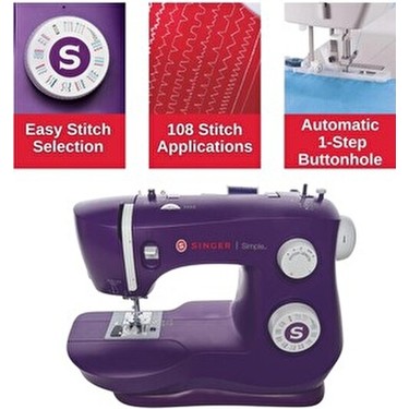 Singer 3337 Fashion Mate Elektronik Dikiş Makinesi Mor 29 Fiyatı