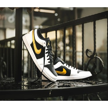 Nike Air Jordan 1 Low Whıte/gold Swoosh-Sportxoutlet Fiyatı