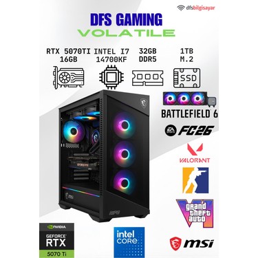 Dfs Gaming Volatıle Intel Core I7 14700KF-B760M-A-RTX Fiyatı
