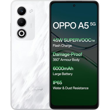 Oppo A5-5g 8gb Ram, 256GB Hafıza, (Mist White) Oppo Türkiye Fiyatı
