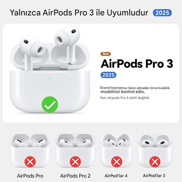Apple Airpods Pro 3 (2025) Uyumlu Mat Silikon Kılıf 1 Kalite Fiyatı