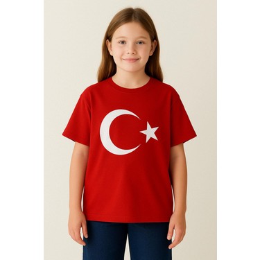 Breeze Erkek Çocuk Tişört Türk Bayraklı 4-14 Yaş, Kırmızı Fiyatı