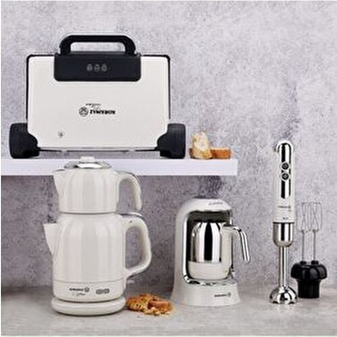 Korkmaz Vanilya 14 Parça Elektrikli Çeyiz Seti Şık Beyaz Fiyatı