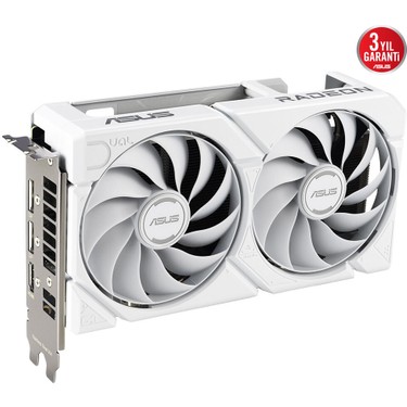 Asus DUAL-RX9060XT-16G-WHITE-AMD-RADEON-RX 9060 XT-16G-16GB Fiyatı
